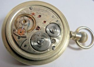 ANTIQUE 1894 WALTHAM CRESCENT 21 ' J RAILROAD POCKET WATCH 18 ' S GOLD DEER ON CASE 5