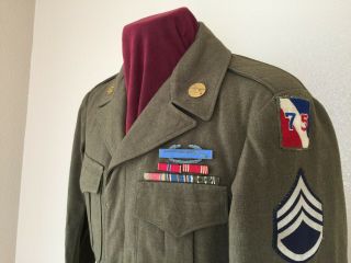 Ww2 Ided 75th Infantry Division Bronze Star Recipient Uniform Grouping.