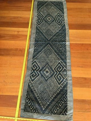 Antique Vintage Lao Laos Woven Hand Loom Sleeping Mat Indigo 7