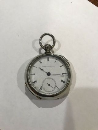 Us Marion Rare Empire City Watch Company Antique Kwks Pocket Watch Runs