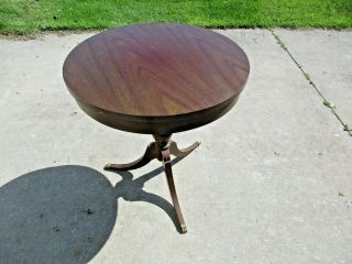 Vintage Mersman 25 - 4 Round Mahogany Duncan Phyfe Table With Claw Feet 23.  5 " X26 "