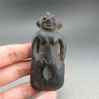 China,  Jade,  Hongshan Culture,  Hand Carving,  Natural Jade,  The Sun God,  Pendant A4