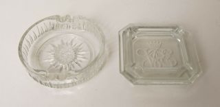 2x Decorative Glass Ashtrays Including Venice Simplon Orient Express