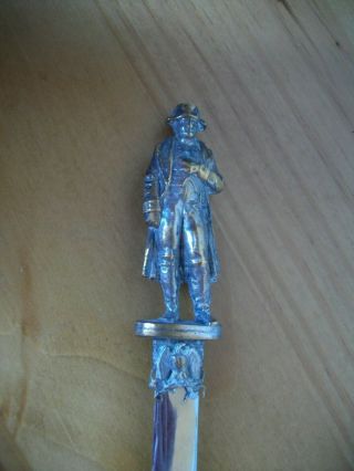19thC French desktop letter opener with gilt metal finial of Napoleon 2