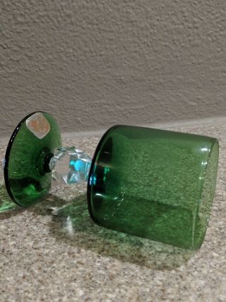 Vintage Single Bryce Aquarius Green Glass Sherry Juice Sherbert Cognac 3