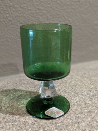 Vintage Single Bryce Aquarius Green Glass Sherry Juice Sherbert Cognac 6