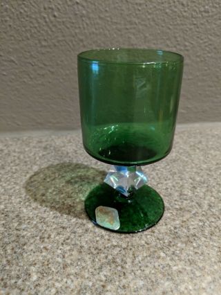 Vintage Single Bryce Aquarius Green Glass Sherry Juice Sherbert Cognac 8