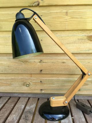 Vintage Maclamp Wood Terence Conran Habitat Industrial Anglepoise Light Lamp 60s