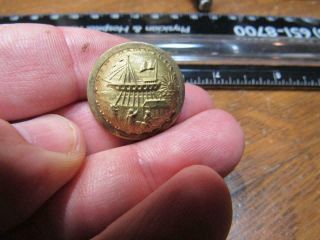Hampshire Civil War Button Brass Militia G.  W.  Simmons & Sons Boston (19e3)
