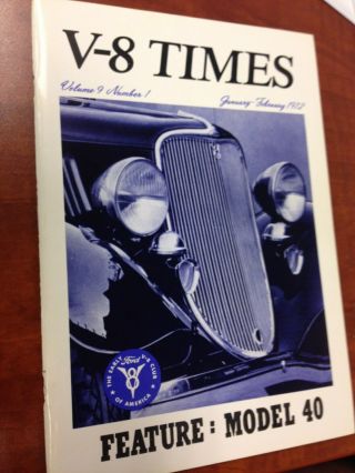 1933 1934 Ford V8 Times Book Brochure January February 1972