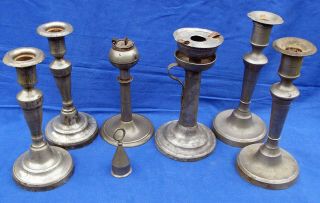 18th century French Empire period pewter candlesticks circa 1795 2