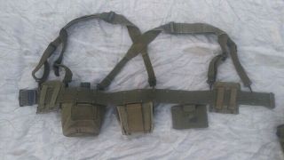 US Army WW2/Korean war era M - 1944 / M - 1945 Combat Backpack & Belt & More 3