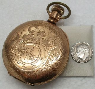 Antique ELGIN Victorian - Era 10K GOLD - FILLED Pocket Watch - 117.  2 GRAMS,  RESTORE 2
