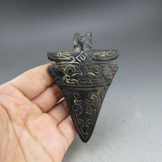 China,  Jade,  Hongshan Culture,  Hand Carving,  Natural Jade,  Dragon,  Pendant A6