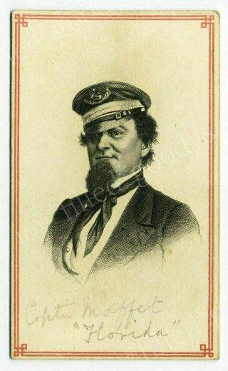 Rare Civil War Time Cdv Captain Of Confederate Css Florida John Newland Maffitt