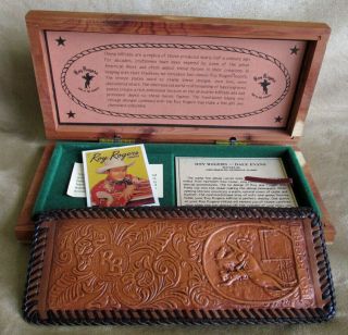 Roy Rogers Museum Tooled Leather Billfold With Cedar Box