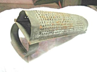 Antiques Old All In One Tin Multi - Purpose Vegetable Food Grater A Odd One Rare