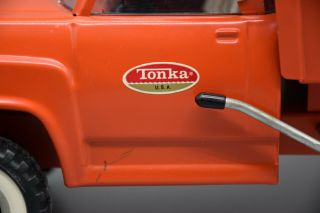 Vintage 1970 ' s Orange Tonka Dump Truck Metal Model 13190, 3