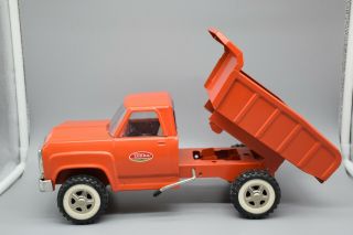 Vintage 1970 ' s Orange Tonka Dump Truck Metal Model 13190, 5
