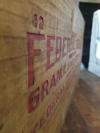 Federal Sugar Refining Co.  Yonkers Ny Wooden Crate Rare