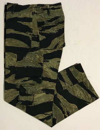 Vietnam War Vietnamese Made Tiger Stripe Camo Trousers,  Size A Large 8