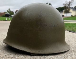 French Military M51 Helmet With Cammo Net Dated 1952 Clone Of Us M1