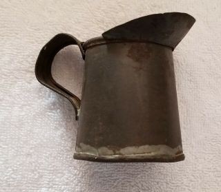 Early Hand Soldered Nevada Found Tin Pitcher