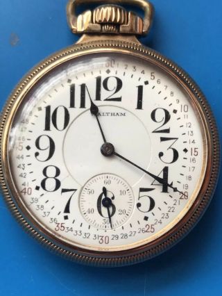 1907 Waltham Vanguard 23 Jewel Railroad Pocket Watch Model 1899 105