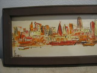 Vintage MID CENTURY MODERN Painting JEAN MORRIS 2