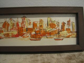 Vintage MID CENTURY MODERN Painting JEAN MORRIS 4