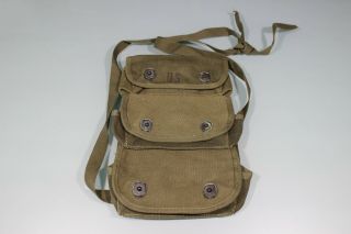 Us Vietnam 3 Cell Pocket Grenade Pouch.  Canvas W/ Strap & Hooks.  1967.  16
