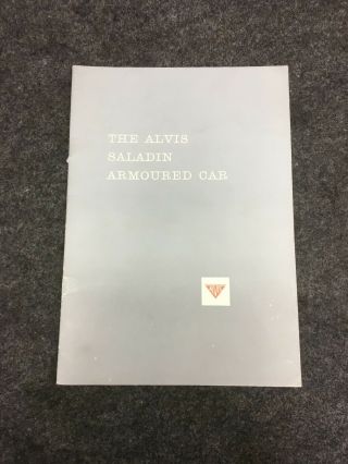 Alvis Saladin Armoured Car Sales Brochure