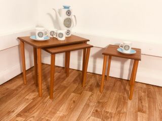 Small Nest Of Tables Mid Century Danish Teak 2