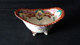 Antique French/german Porcelain Enamel Painted Dollhouse Bathtub/server