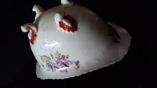 Antique French/German Porcelain Enamel Painted Dollhouse Bathtub/Server 8