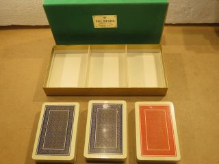 vecchia scatola originale 3 mazzi di carte da gioco DAL NEGRO TREVISO 25 velluto 4
