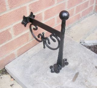 Wall Mounted,  Victorian Style Classic Boot Scraper,  Wrought Iron,  Blacksmith Made