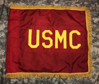Authentic Usmc Us Marine Corps Ceremonial Dress Guidon,  1984.  Post Vietnam Era