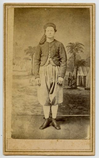 Keystone Zouave Cdv Civil War Soldier Pennsylvania