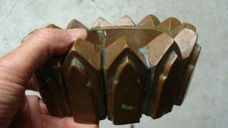 Rare antique CROWN copper food / pudding mold (Austria?) 5