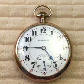 Vintage Hamilton Railroad Pocket Watch,  992 Movement W/ 21 Jewels