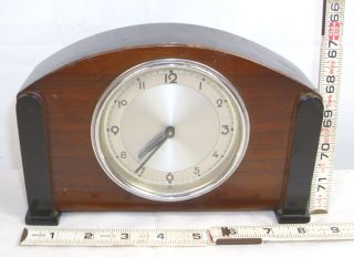 French Art Deco 1930s Style Wooden Alarm Clock