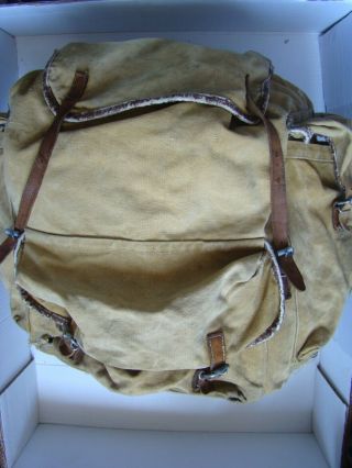 Ussr Russian Army Backpack 40 L Afghan War Canvas Khaki Color
