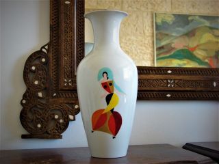 Suprematism Salome Porcelain Rosenthal Hand Painted Vase Designed By S.  Delaunay