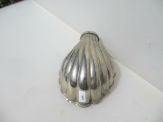 Vintage Chromed Brass Light Shade Lamp Antique Shell Clam Shell Art Deco Old 2