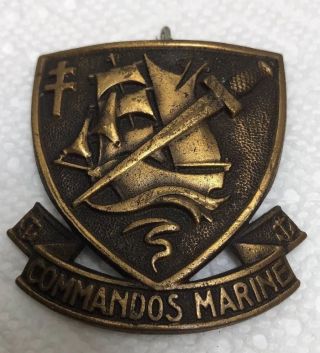 French Marine Commandos Badge,  1943 1945.  (a23)