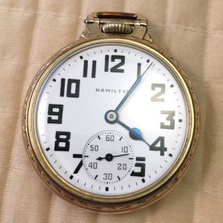 Vintage Hamilton Railroad Pocket Watch,  992 Movement W/21 Jewels