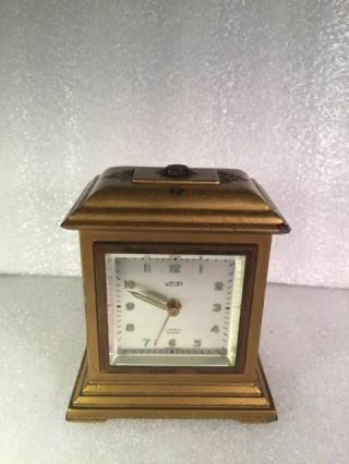 Vintage Welby Wind Up Alarm Clock Small Carriage Style T - - W5