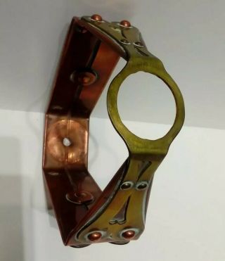 ART AND CRAFTS COPPER AND BRASS LAMP BASE FRAME.  PROJECT. 5