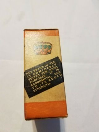 REX Sample box Black TEA HULMAN & CO.  Terre Haute,  Indiana 1885 antique 2